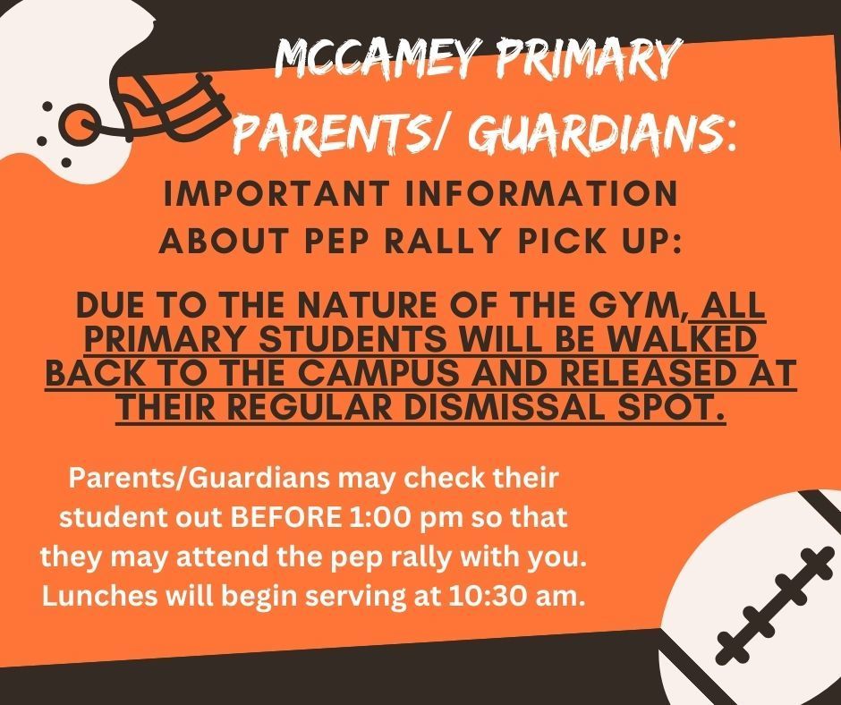 Pep Rally Information