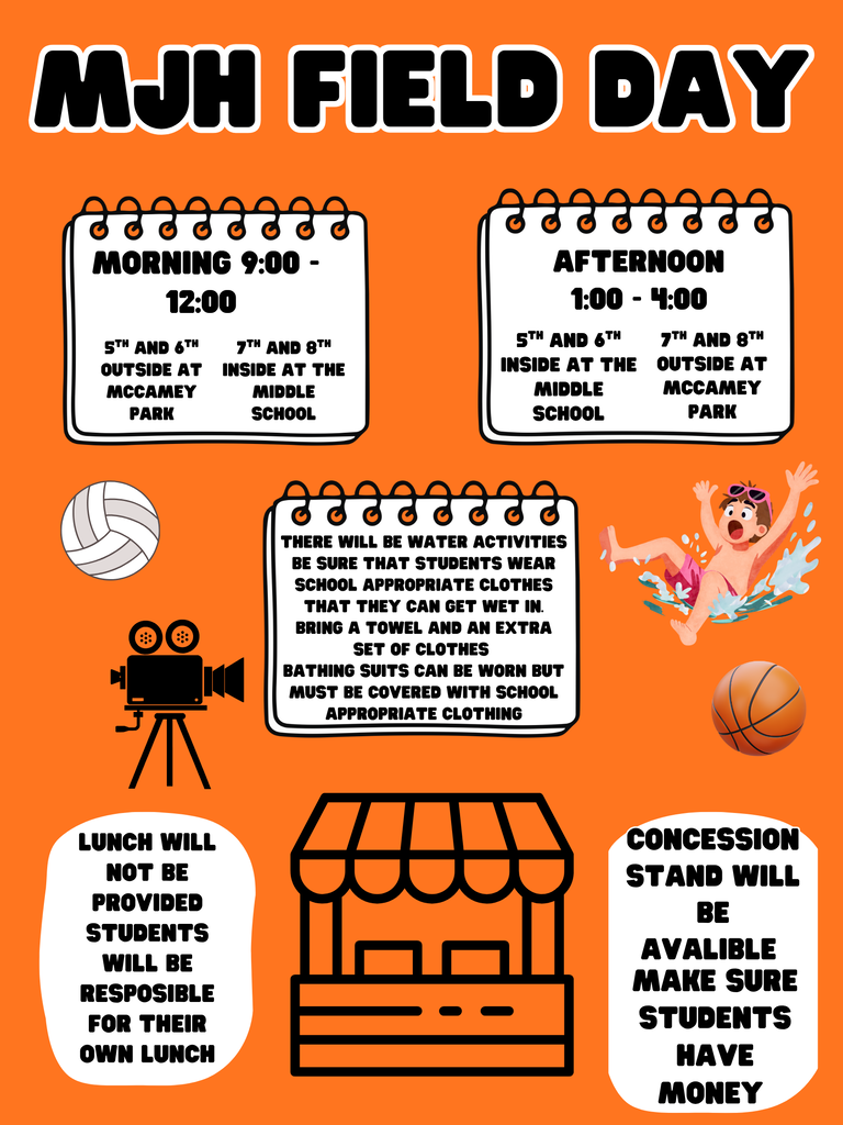 MJH Field Day Schedule 5/14