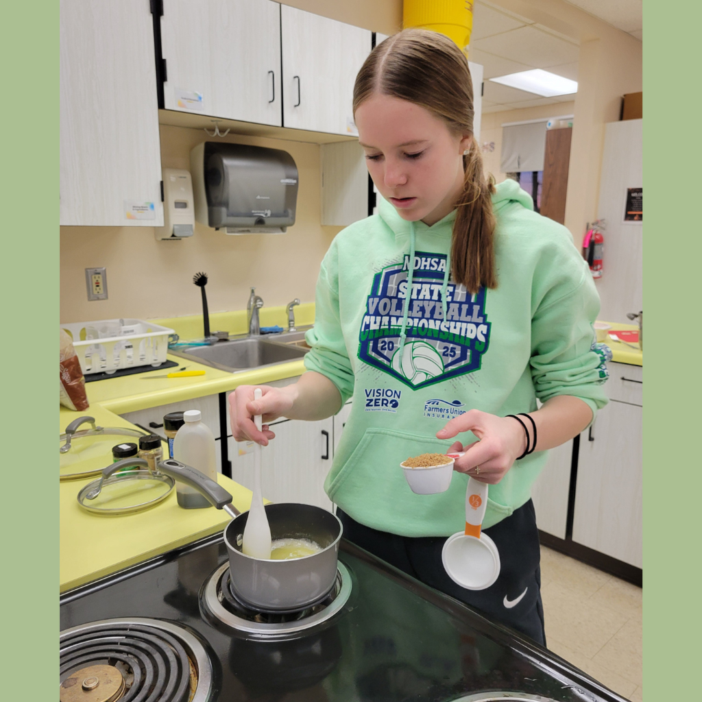 A high school student making Thanksgiving dinner