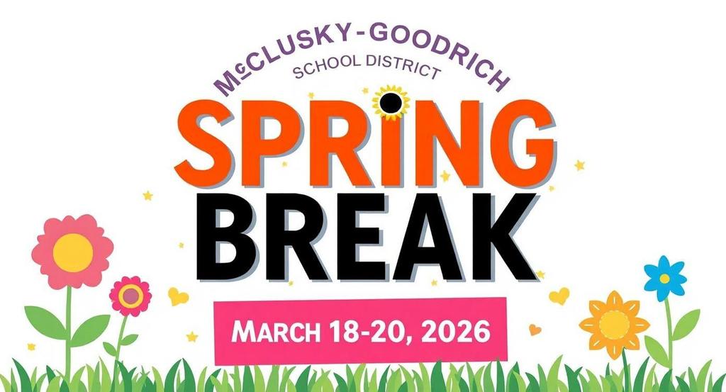Spring Break 2026 March 18-20 with flowers