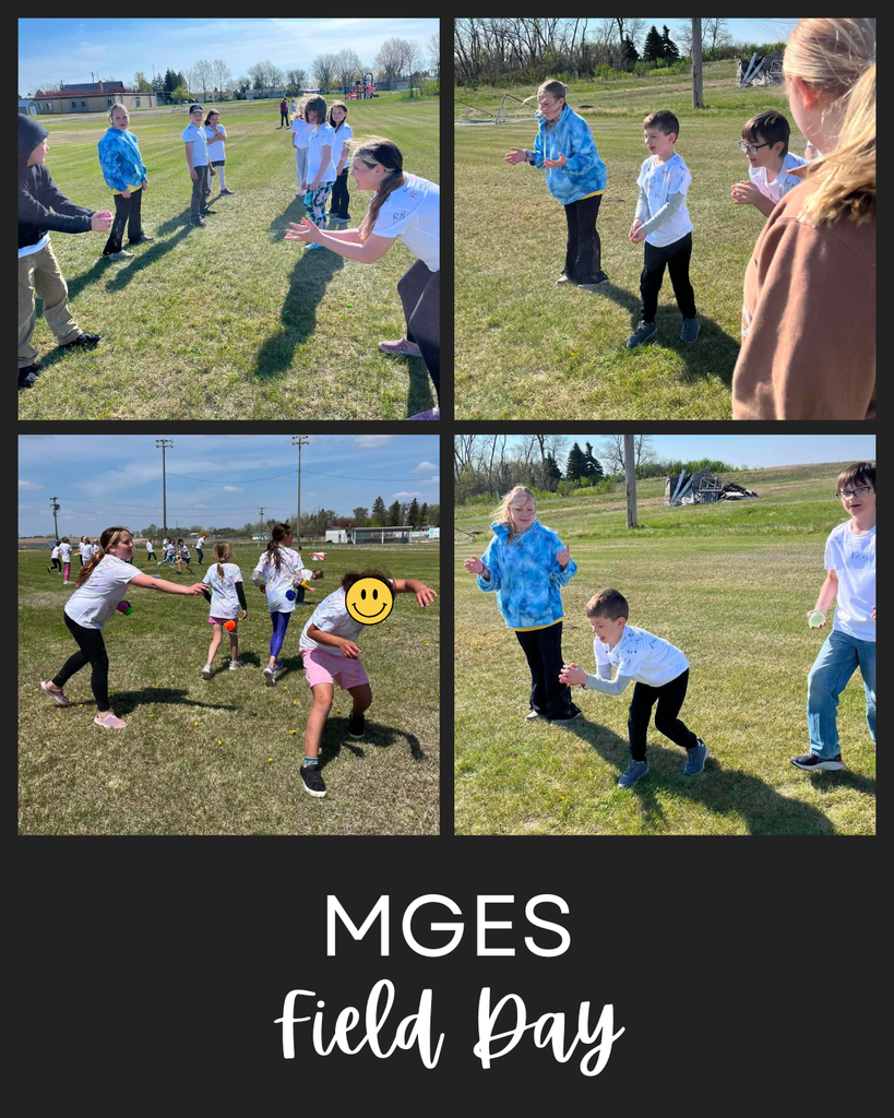 Photos of elementary students outside catching water balls