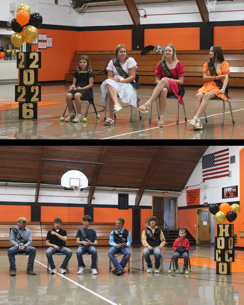 Photos of high school students dressed nicely and seated in chairs