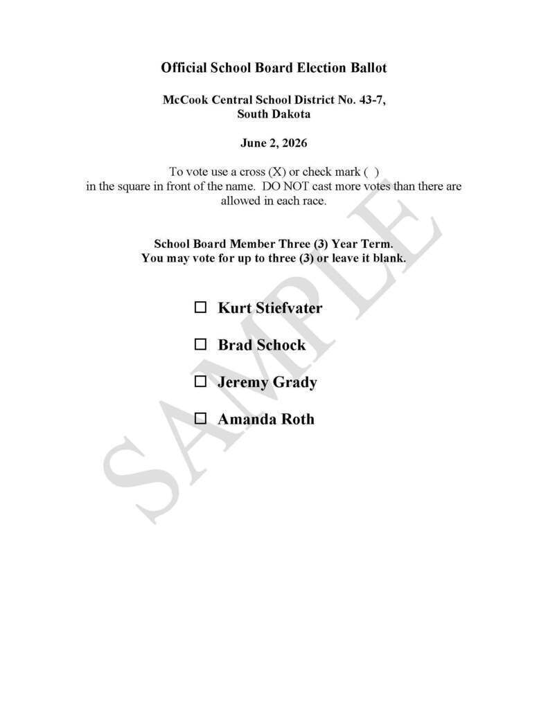Sample Ballot
