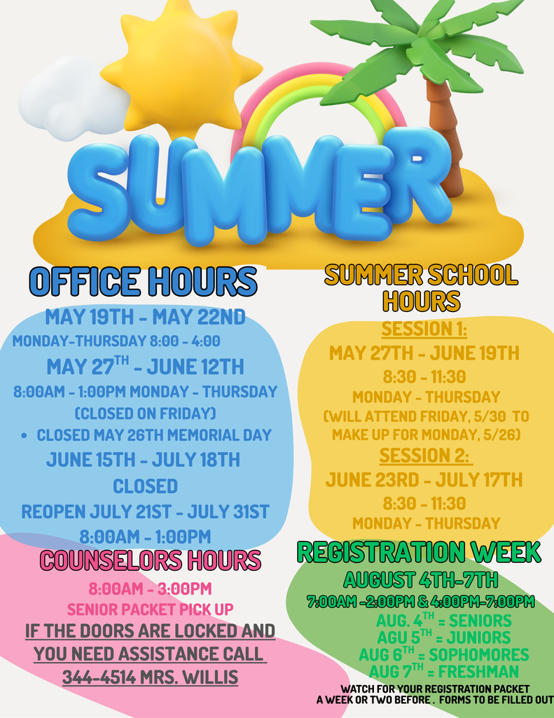 McCook Senior High Summer Information