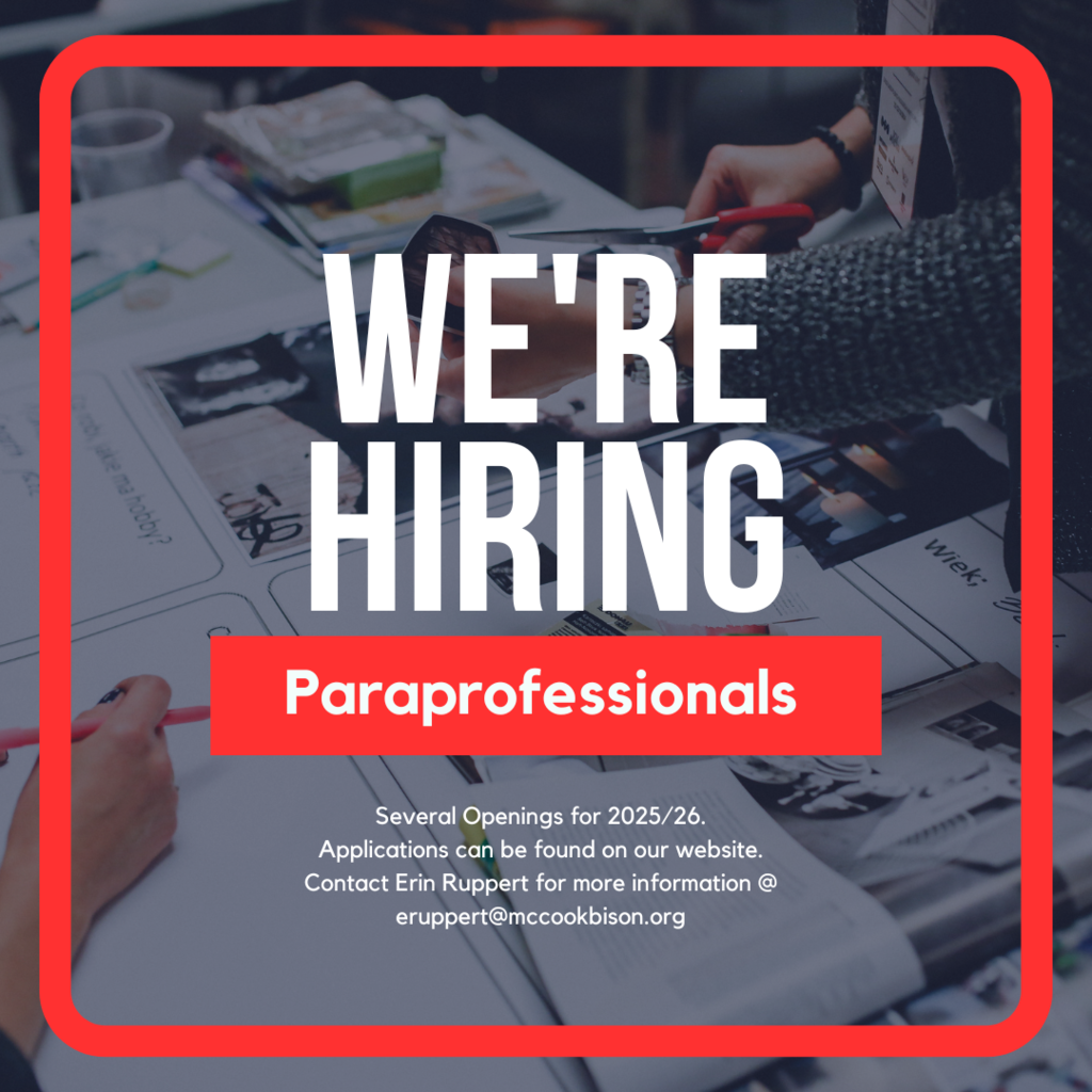 Paraprofessional Openings for 2025/26! Application Link: https://drive.google.com/file/d/1KojE014qNyq32bgpglUKAv0eBy_0phl7/view?usp=sharing