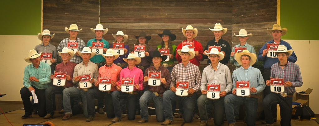 State Rodeo Winners in Team Roping. Photo includes Parker Nokes.