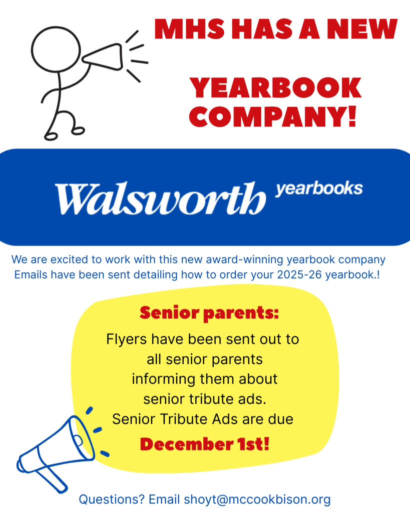 We are excited to work with this new award-winning yearbook company. Emails have been sent detailing how to order your 2025-26 yearbook!