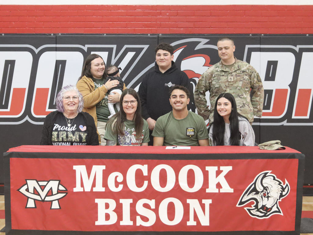 McCook Public Schools Military Signing Day 4.30.26  Travis Merchant: Nebraska National Guard Blake Rodewald: Army ROTC Brecken Gale: Nebraska National Guard Peyton Cock: Nebraska National Guard Simon Garcia: Nebraska National Guard Kayden Smith: Nebraska National Guard