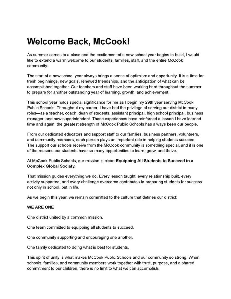 Welcome Back (page 1)