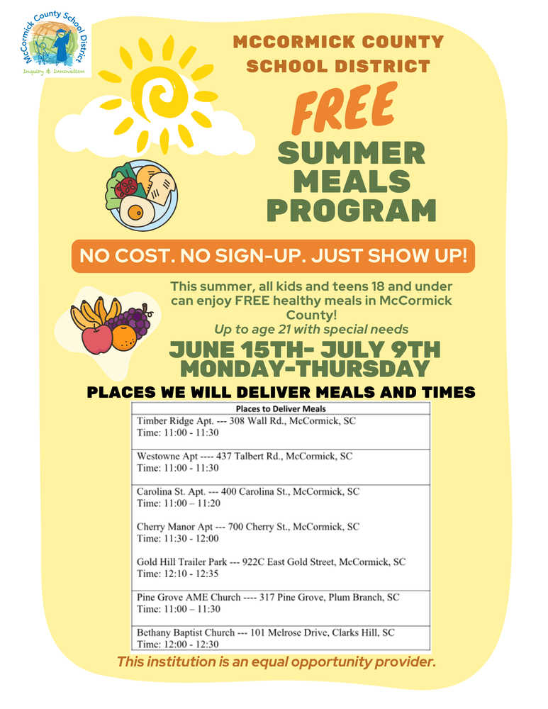 summer feeding program update