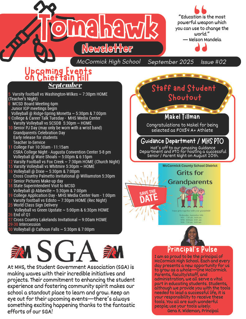 tomahawk newsletter pg 1 Sept 2025