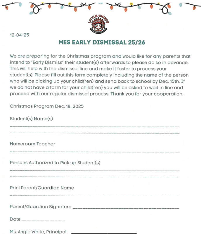 Early Dismissal After the Program