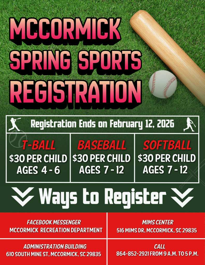 McCormick Spring Sports Registration