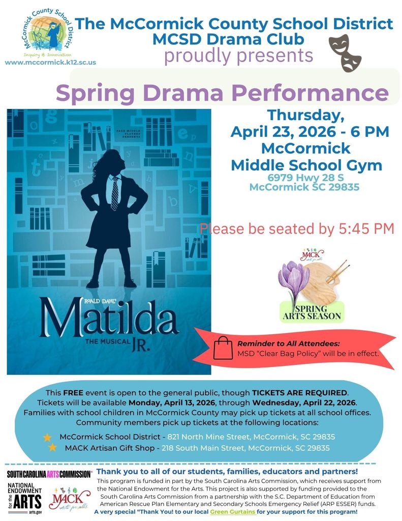 Spring Drama Performance flyer