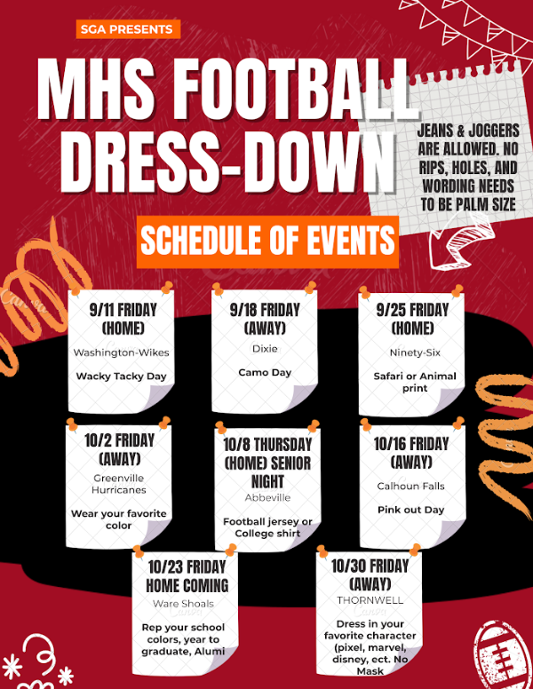 Football Dress Down Days