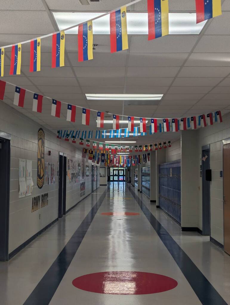 Hispanic Heritage Month flags