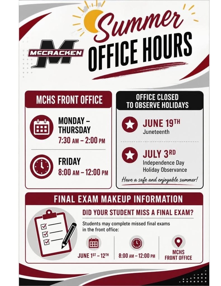 Summer Office Hours