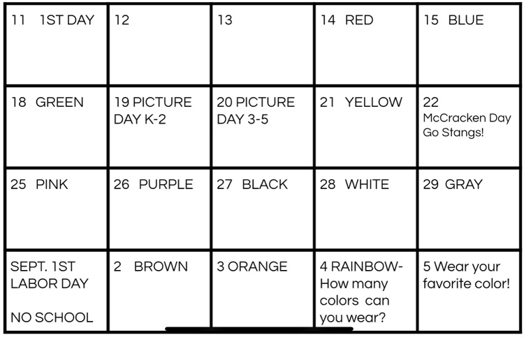 Color Days Change 