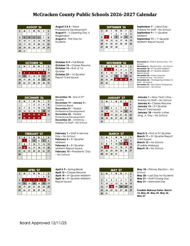 School Calendar