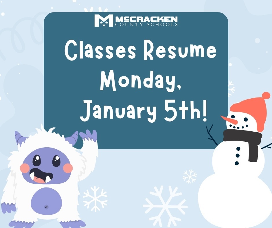 Classes Resume January 5