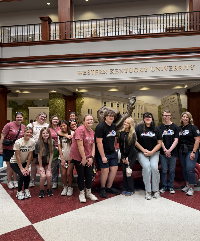 Students from Educators Rising, FCCLA, and JAG recently traveled to Western Kentucky University for the WKU Experience!