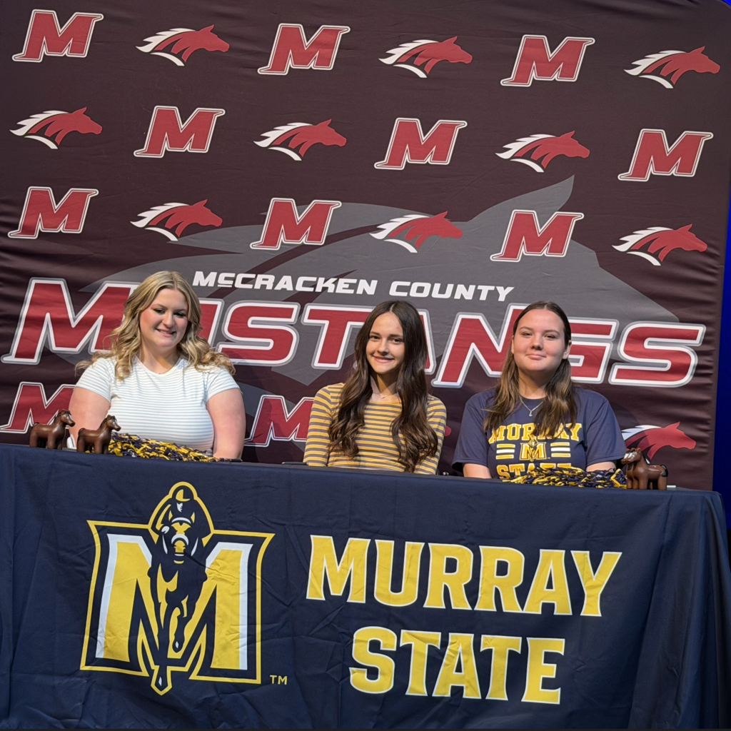 MCHS is proud to recognize Shelby Turner, Sarah Kate Houser, and Sophia Moss for signing with Murray State University’s Teacher Education Program. We are excited for them to begin their new journey. 