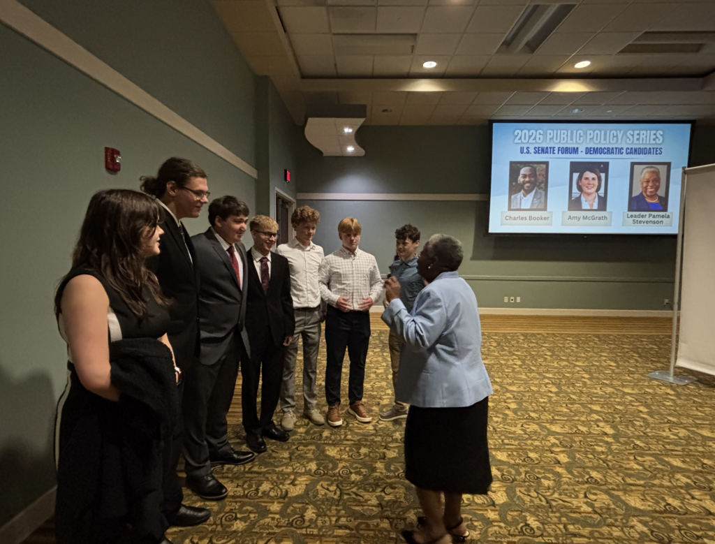 A group of outstanding McCracken County High School history students, selected by their teachers, had the opportunity to attend the Paducah Area Chamber of Commerce Public Policy Forum this week—the first of three events in the Chamber’s Public Policy Spring Mini Series.