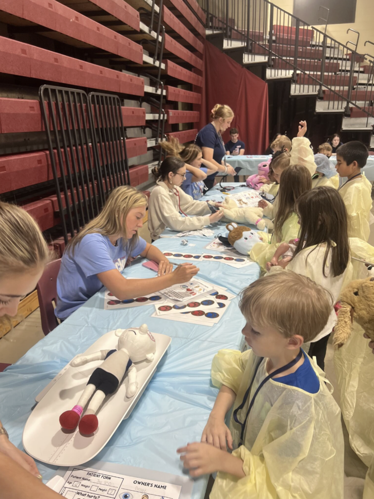 McCracken County High School HOSA (Future Health Professionals) chapter recently hosted a Teddy Bear Clinic for special guests from Heath Elementary School and Lone Oak Elementary School! The Teddy Bear Clinic was designed to help young students feel more comfortable with doctor visits while introducing them to exciting healthcare careers! Guided by our HOSA students, children brought stuffed animals for mock checkups and rotated through hands-on stations covering hygiene, first aid, medication safety, and more. It was a fun, interactive experience that inspired future healthcare professionals while easing fears about medical visits!