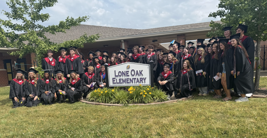 Lone Oak Elementary Today, the Class of 2026 relived some of their very first school memories while celebrating how far they’ve come. Graduation week is here, Mustangs.