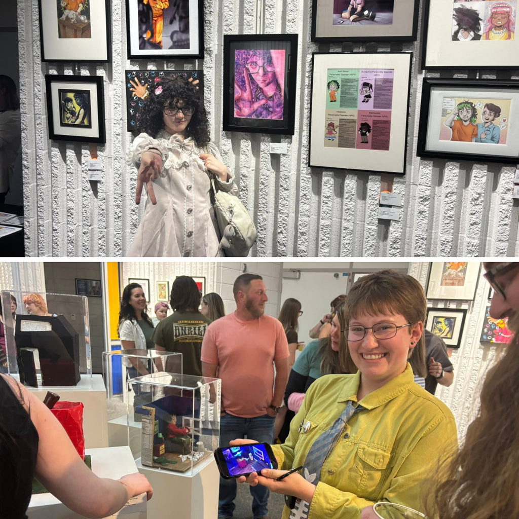 Congratulations to our Mustangs who participated in the AP Art Capstone Exhibition at the Clemens Fine Arts Center on the campus of WKCTC! We are so proud of the creativity, professionalism, and hard work these students showcased through their yearlong projects. On Friday, May 15, the AP Studio Cohort celebrated the closing of their exhibition with a reception. A special shoutout to Ms. Stamper for guiding and encouraging these talented students every step of the way.