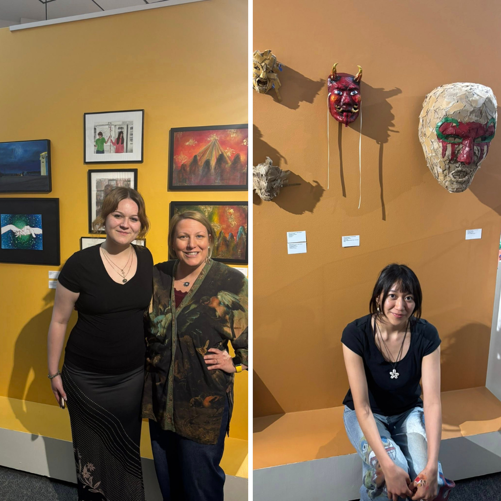 Congratulations to our Mustangs who participated in the AP Art Capstone Exhibition at the Clemens Fine Arts Center on the campus of WKCTC! We are so proud of the creativity, professionalism, and hard work these students showcased through their yearlong projects. On Friday, May 15, the AP Studio Cohort celebrated the closing of their exhibition with a reception. A special shoutout to Ms. Stamper for guiding and encouraging these talented students every step of the way.