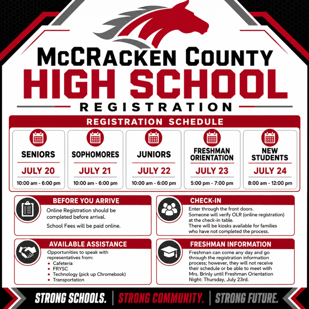 Registration Information for McCracken County High School