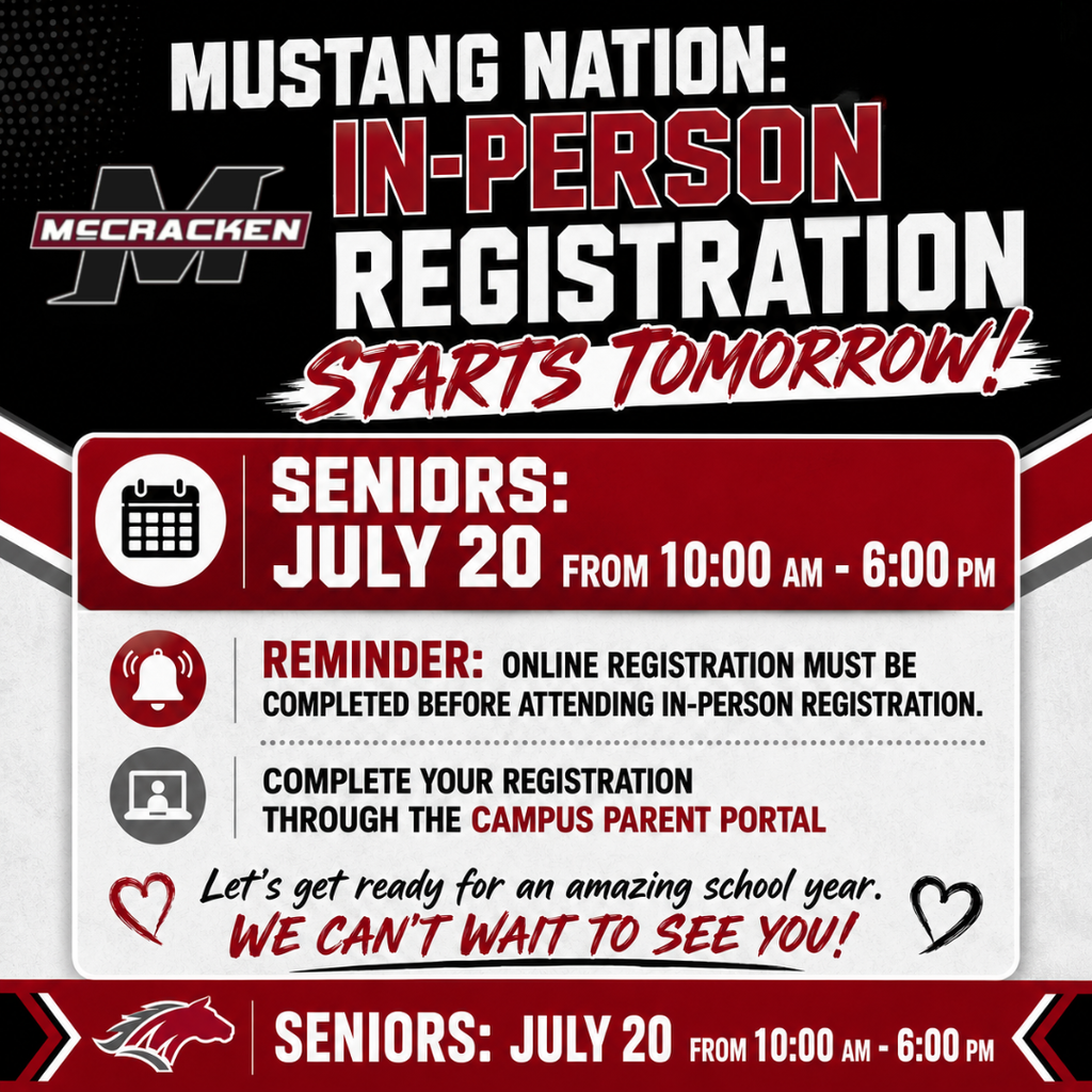 Senior Registration Starts Tomorrow