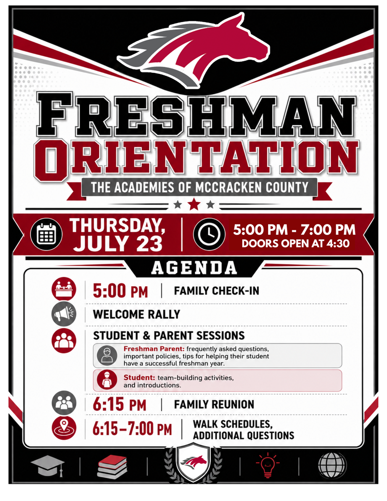 Freshman Orientation Tonight from 5- 7