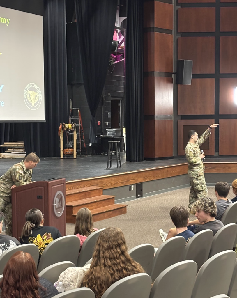 🇺🇸 Exploring Opportunities Beyond High School! This week, students had the opportunity to hear from representatives of the U.S. Army during HERD time and learn more about the career, education, training, and service opportunities available after graduation. HERD is a great time for our Mustangs to explore the many paths available after high school and begin thinking about what their future could look like. We appreciate the U.S. Army for spending time with our students and sharing another option for life after MCHS!