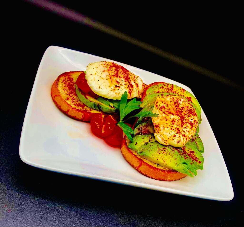 In Mrs. Woodruff’s Culinary 2 class, students tried poaching eggs for the first time while also practicing creative plating and garnishing.