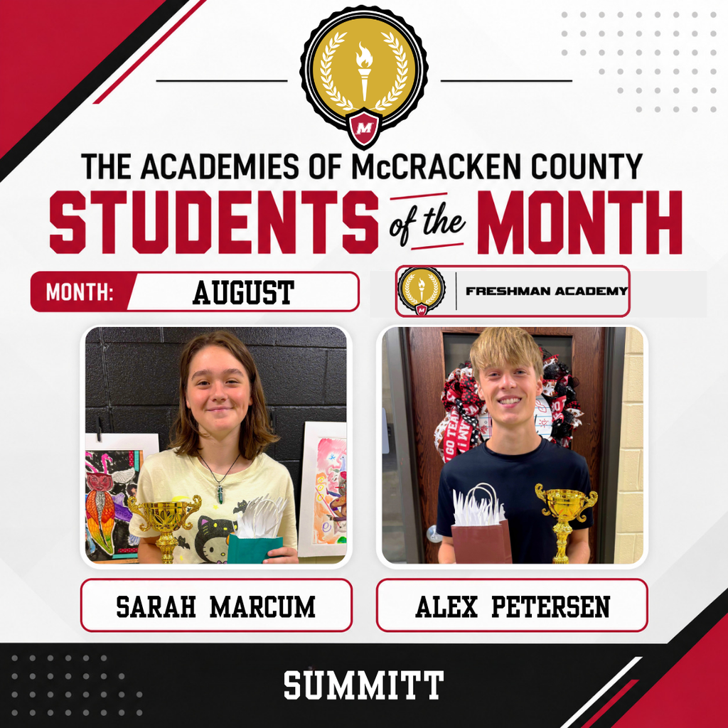 We know it’s almost the end of September, but we couldn’t let the month get away without recognizing the students who kicked off this brand-new tradition as our August Academy Students of the Month! We’re starting with our Freshman Academy and celebrating students who stood out during the first month of school for their hard work, positive attitude, leadership, and Mustang spirit. Congratulations to our August honorees!