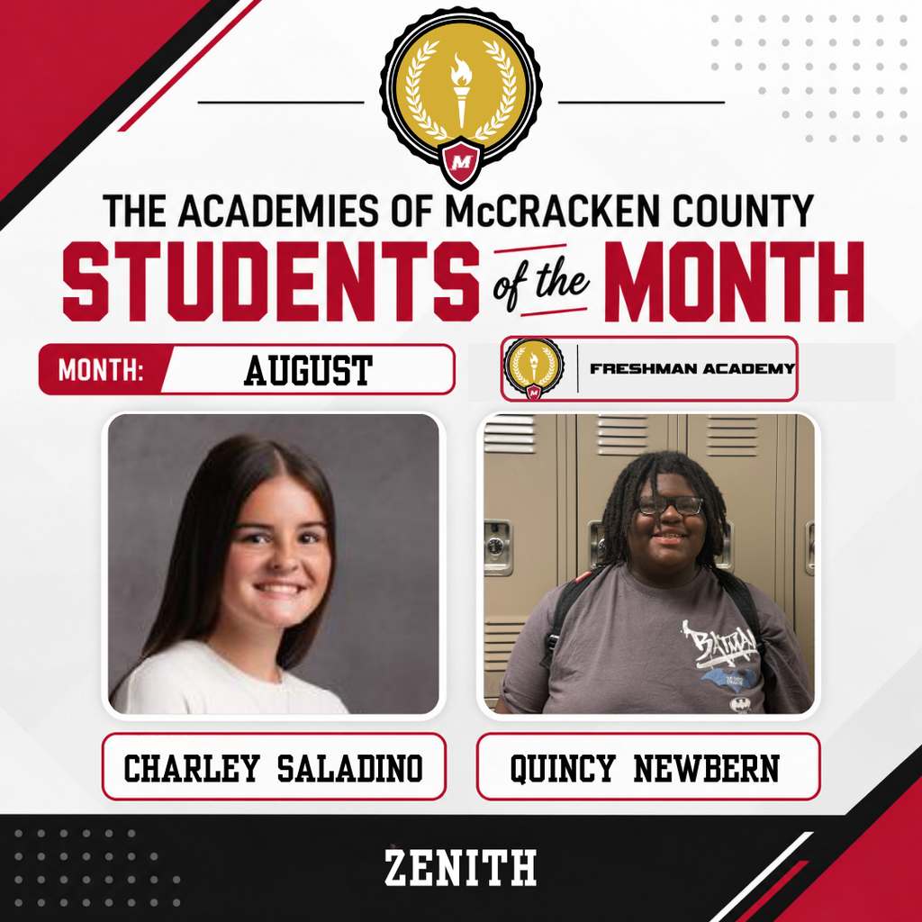 We know it’s almost the end of September, but we couldn’t let the month get away without recognizing the students who kicked off this brand-new tradition as our August Academy Students of the Month! We’re starting with our Freshman Academy and celebrating students who stood out during the first month of school for their hard work, positive attitude, leadership, and Mustang spirit. Congratulations to our August honorees!
