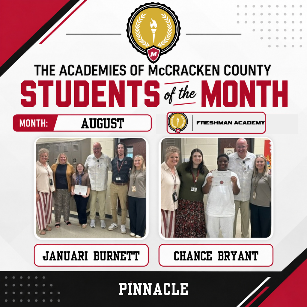 We know it’s almost the end of September, but we couldn’t let the month get away without recognizing the students who kicked off this brand-new tradition as our August Academy Students of the Month! We’re starting with our Freshman Academy and celebrating students who stood out during the first month of school for their hard work, positive attitude, leadership, and Mustang spirit. Congratulations to our August honorees!