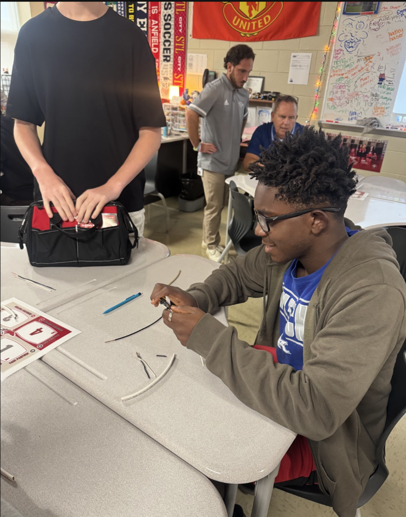 Freshman Academy Exploration is underway at MCHS! Last week, Freshman Academy students kicked off their program and pathway exploration with Welding and Electrical, giving students an up-close look at the skills, opportunities, and careers connected to each field. They heard from current MCHS students and teachers, learned about course sequences and certification opportunities, participated in hands-on activities, and connected with industry professionals to learn more about real-world careers in each field. And this is just the beginning! Throughout the year, students in the Freshman Academy will continue exploring the many pathways available at MCHS as they begin thinking about the opportunities that best fit their interests, strengths, and future goals.