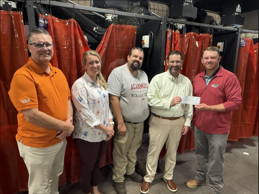 We are incredibly thankful for the businesses, organizations, and community partners who continue to invest in our students and their futures. A special thank you to Plumbers & Steamfitters Local 184 for supporting the new Welding Program at McCracken County High School! Their generosity and partnership are helping provide our students with valuable hands-on learning, career-ready skills, and opportunities for their future. We are proud to have a community that believes in our students and supports the programs that prepare them for what comes next. ❤️ Thank you, Plumbers & Steamfitters Local 184, for investing in Mustang Nation!
