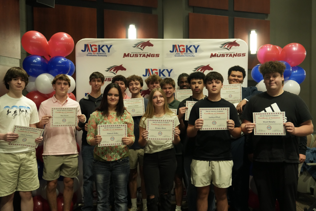 Before Fall Break, these outstanding Mustangs were officially initiated into the McCracken County High School JAG Program! We couldn't let this special milestone go by without giving them a well-deserved shout-out! 👏❤️🖤 JAG Kentucky (Jobs for America's Graduates) is dedicated to helping students succeed in high school and beyond! Through project-based learning, trauma-informed care, and connections with employers, JAG helps students build the skills, confidence, and opportunities they need for a successful future.