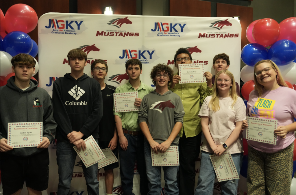 Before Fall Break, these outstanding Mustangs were officially initiated into the McCracken County High School JAG Program! We couldn't let this special milestone go by without giving them a well-deserved shout-out! 👏❤️🖤 JAG Kentucky (Jobs for America's Graduates) is dedicated to helping students succeed in high school and beyond! Through project-based learning, trauma-informed care, and connections with employers, JAG helps students build the skills, confidence, and opportunities they need for a successful future.
