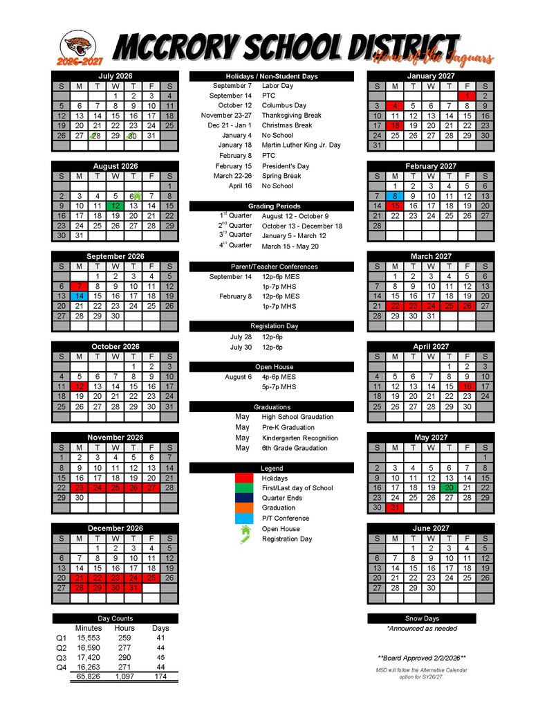 SY26/27 Calendar