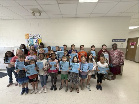 Students with books
