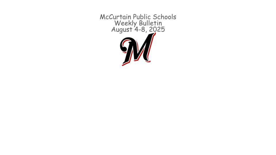 Weekly Bulletin