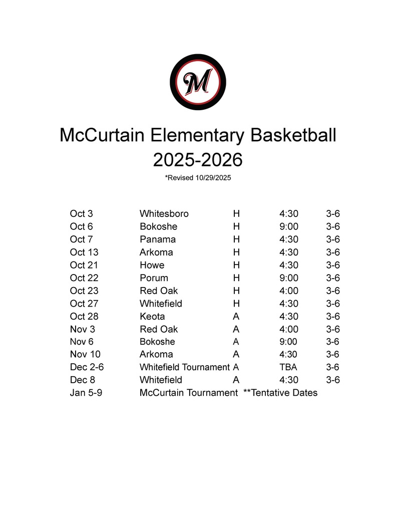 Basketball Schedules
