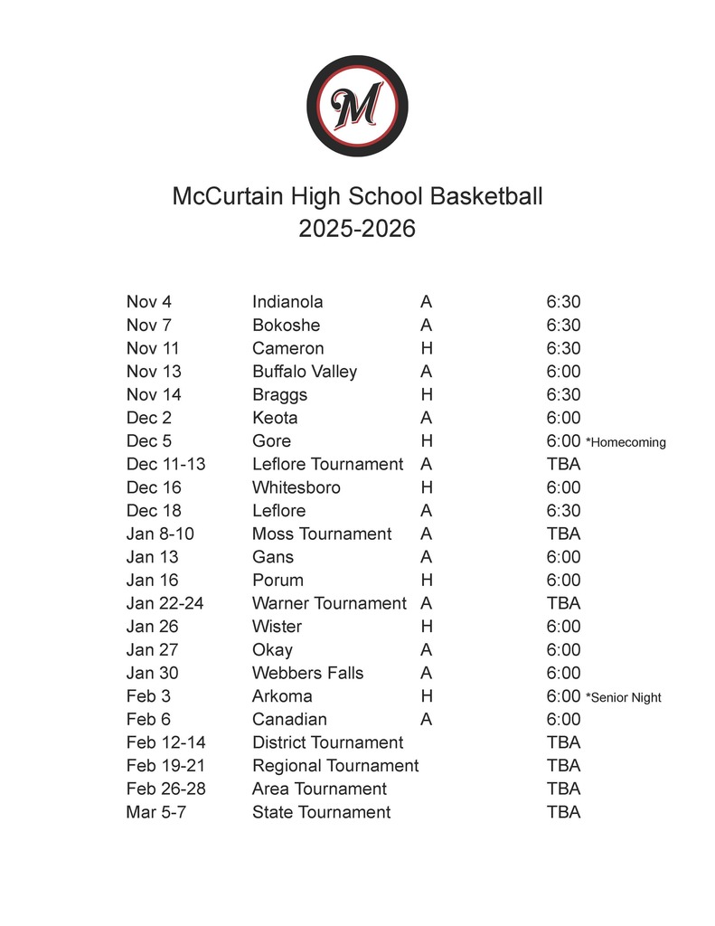 Basketball Schedules