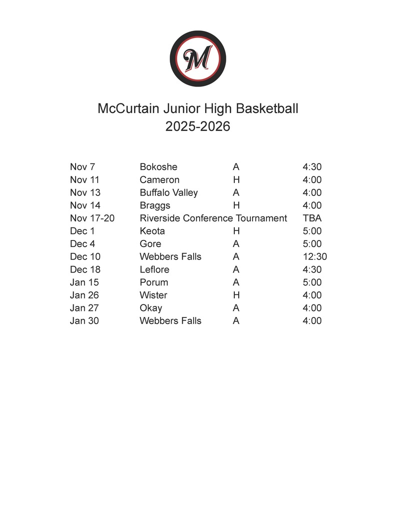 Basketball Schedules