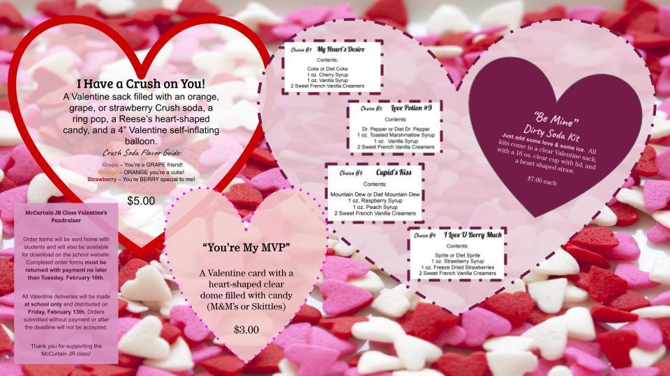 McCurtain JR Class Valentine Fundraiser
